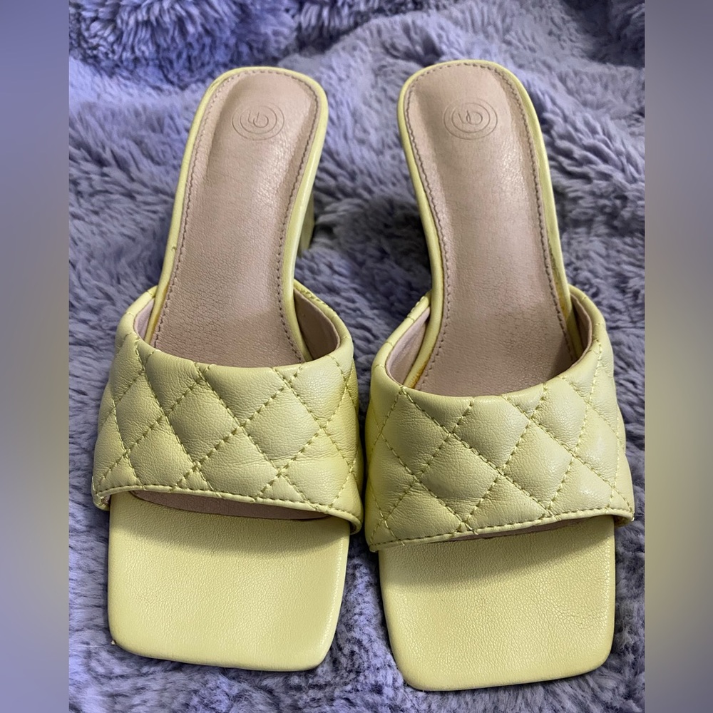Urban Outfitters Callie Quilted Heeled Mule Sandal